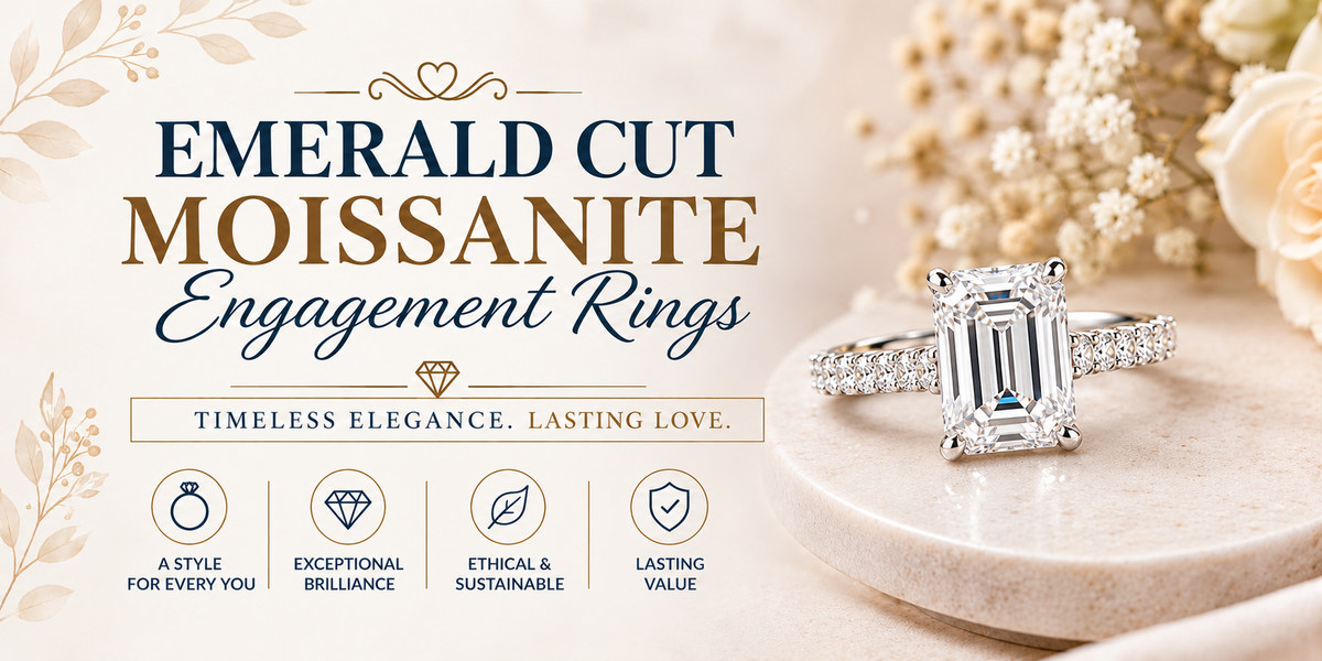 Emerald Cut Moissanite Engagement Rings: Buying Guide – Koseimoissanites
