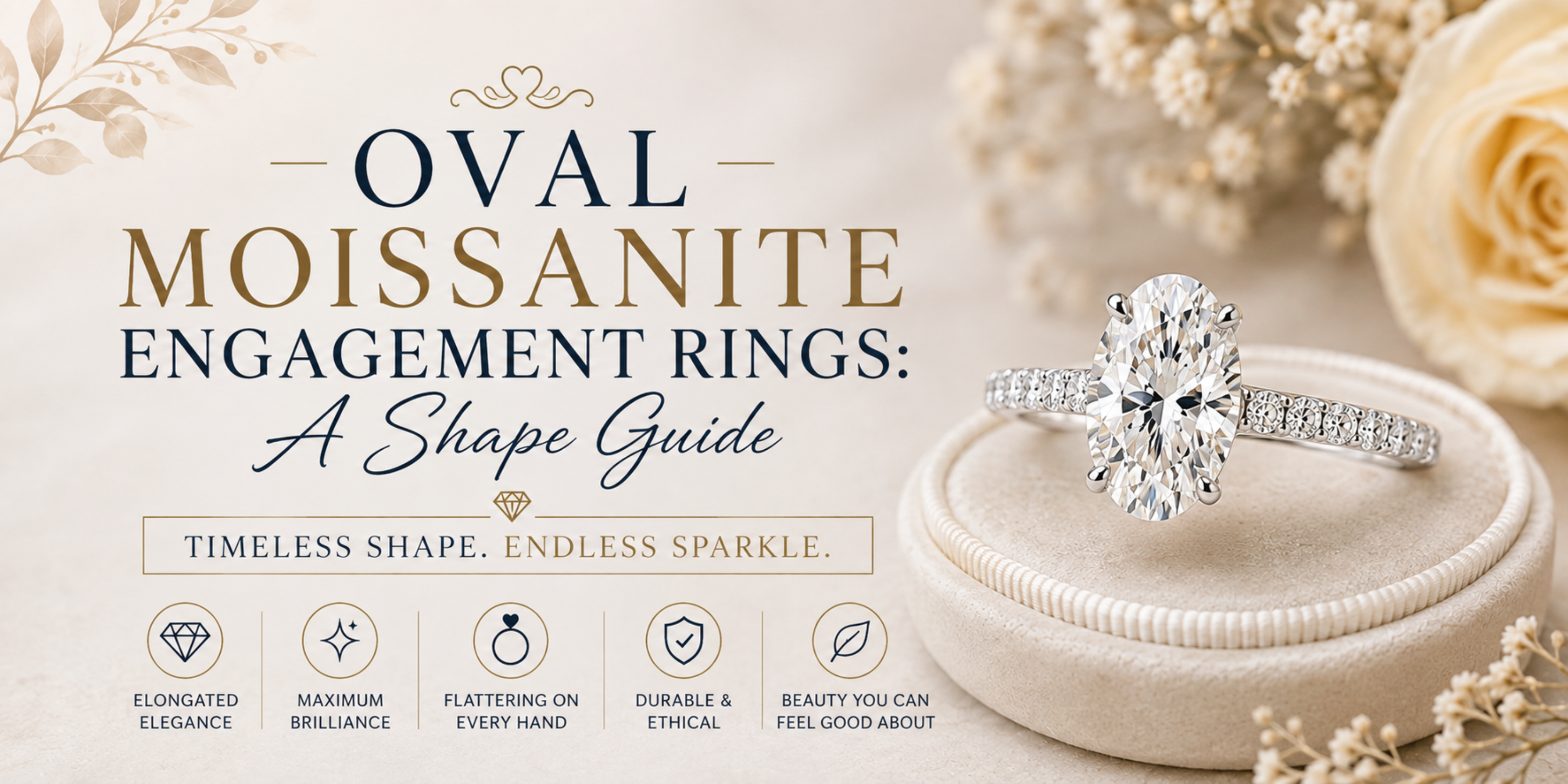 Oval Moissanite Engagement Rings