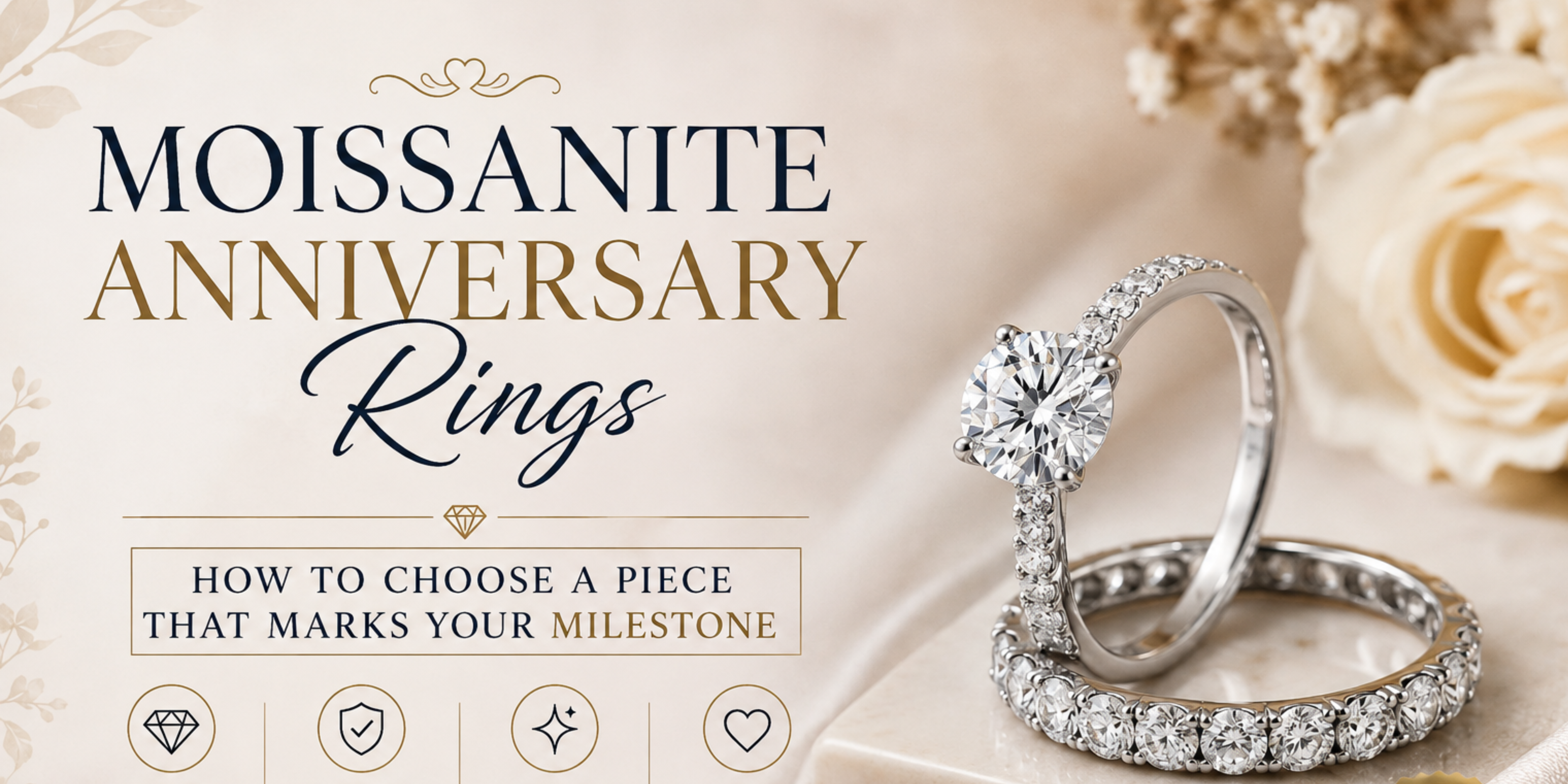 Moissanite Anniversary Rings
