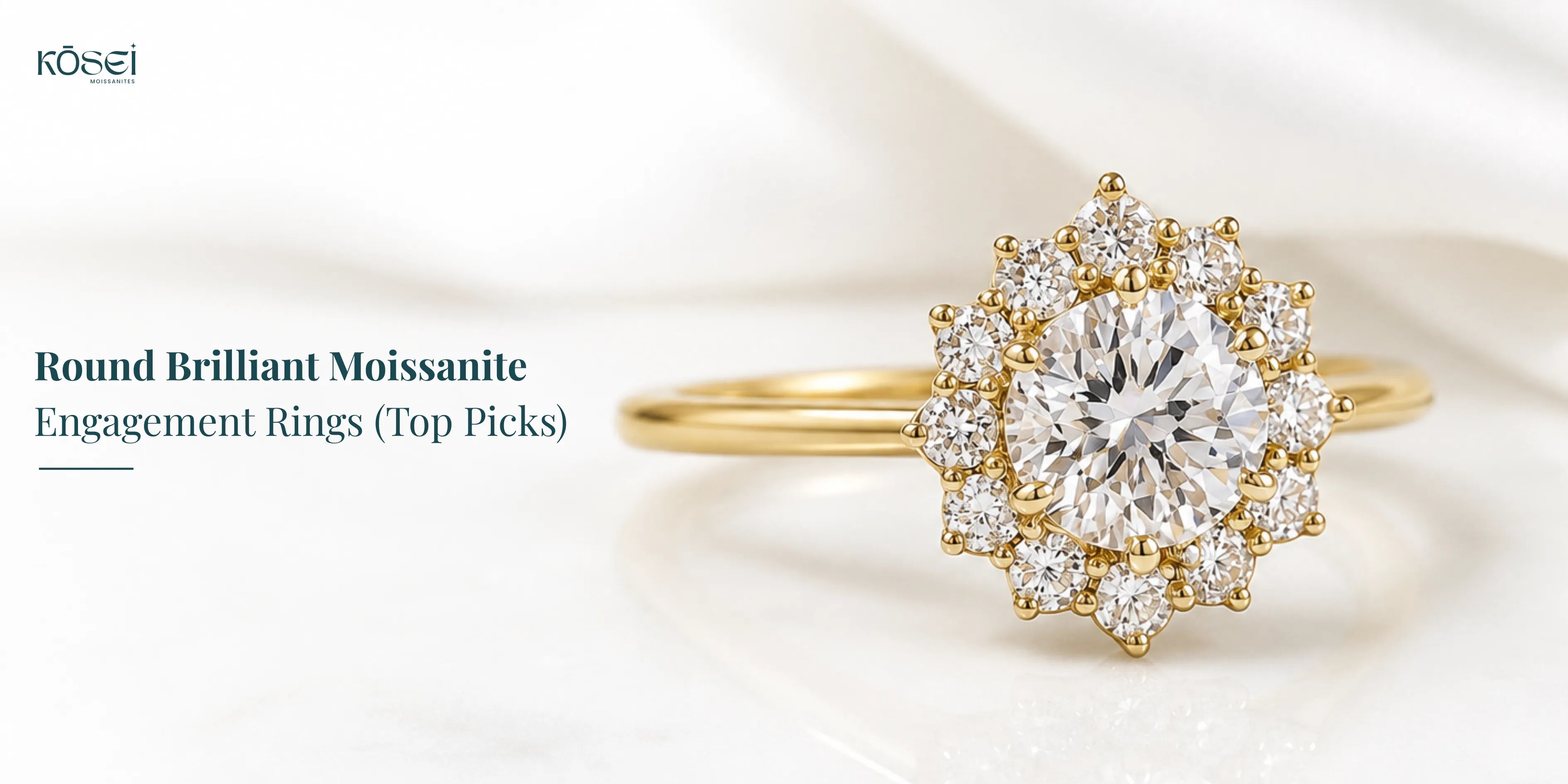 Round Brilliant Moissanite Engagement Rings