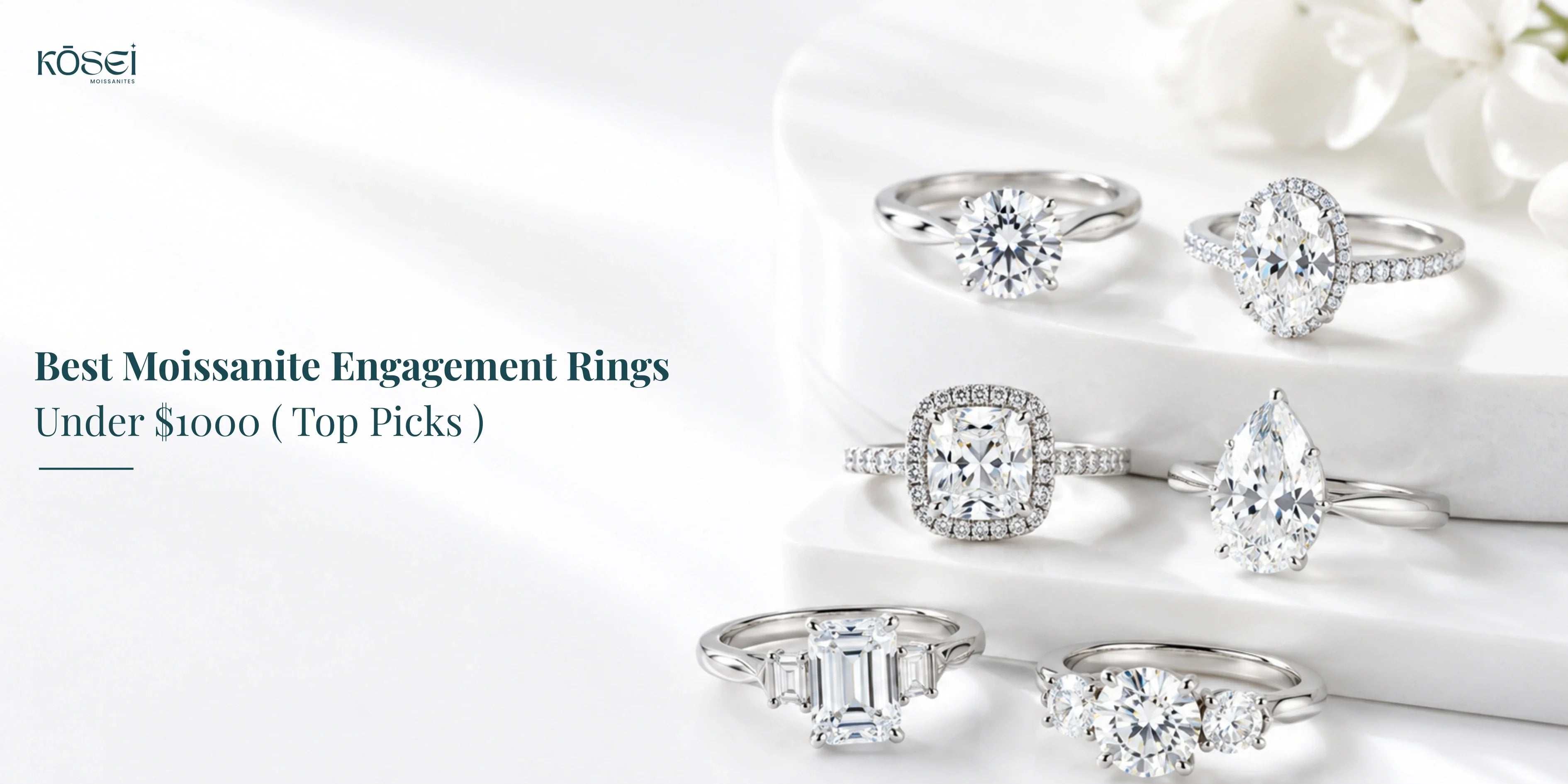 Best Moissanite Engagement Rings Under $1000