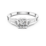 Three-Stone Cushion and Tapered Baguette Trilogy Engagement Ring