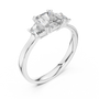 The Classic Radiant Trilogy Three-stone Engagement Ring for Women