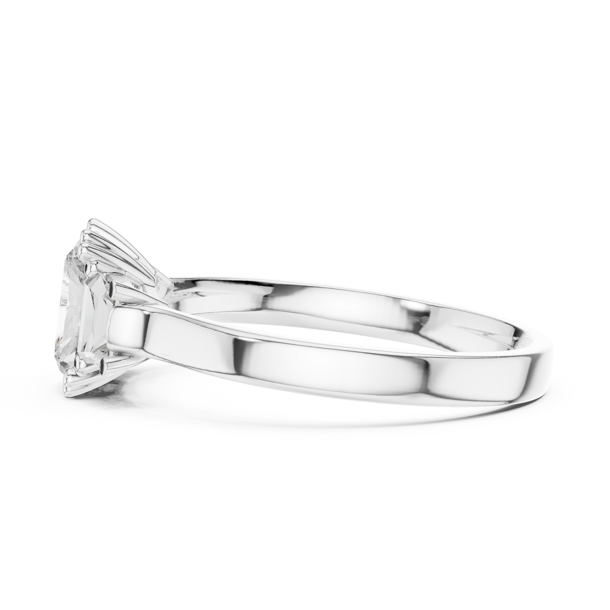 The Classic Radiant Trilogy Three-stone Engagement Ring for Women
