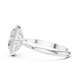 Oval Moissanite Halo Engagement Ring in Sterling Silver