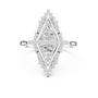 Celestial Prism-Core Triangle Moissanite Halo Engagement Ring