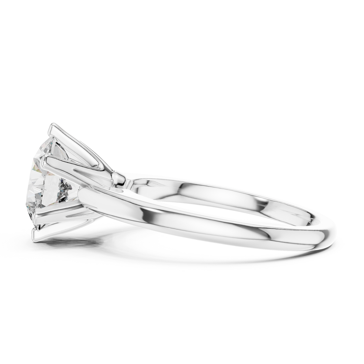 Timeless Tiffany-style Six-Prong Round Solitaire Engagement Ring
