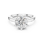 Timeless Tiffany-style Six-Prong Round Solitaire Engagement Ring