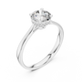 Classic Round Brilliant Hidden Halo Solitaire Moissanite Engagement Ring