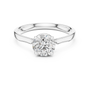 Classic Round Brilliant Hidden Halo Solitaire Moissanite Engagement Ring