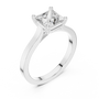 Classic Princess-Cut Solitaire Moissanite Engagement Ring