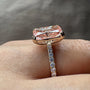 3.35 TCW Pink Radiant Cut Lab Grown Diamond IGI Certified Engagement Ring