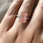 3.35 TCW Pink Radiant Cut Lab Grown Diamond IGI Certified Engagement Ring