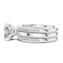 Cushion-Cut Moissanite Diamond Engagement Ring Bridal Set in 925 Sterling Silver