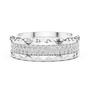 Bold Crater Edge Pavé Diamond Wide Eternity Band – Statement Wedding &amp; Anniversary Ring