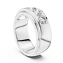Men's Thick Wide Polished Sterling Silver Wedding Band
