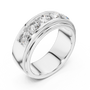 Men's Thick Wide Polished Sterling Silver Wedding Band