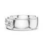 Men's Thick Wide Polished Sterling Silver Wedding Band