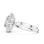 925 Sterling Silver Oval-cut Moissanite Halo Engagement Ring for Women