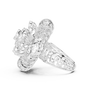 Imperial Bloom Floral Cocktail Ring – Multi-Tiered Diamond Cluster Statement Piece