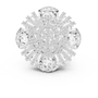 Imperial Bloom Floral Cocktail Ring – Multi-Tiered Diamond Cluster Statement Piece