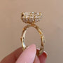 Marquise 3 Carat Lab Grown Diamond Unique Side Stone Band IGI Certified Engagement Ring