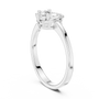 925 Sterling Silver Horseshoe-Inspired Solitaire Engagement Ring with Round Diamond Accent