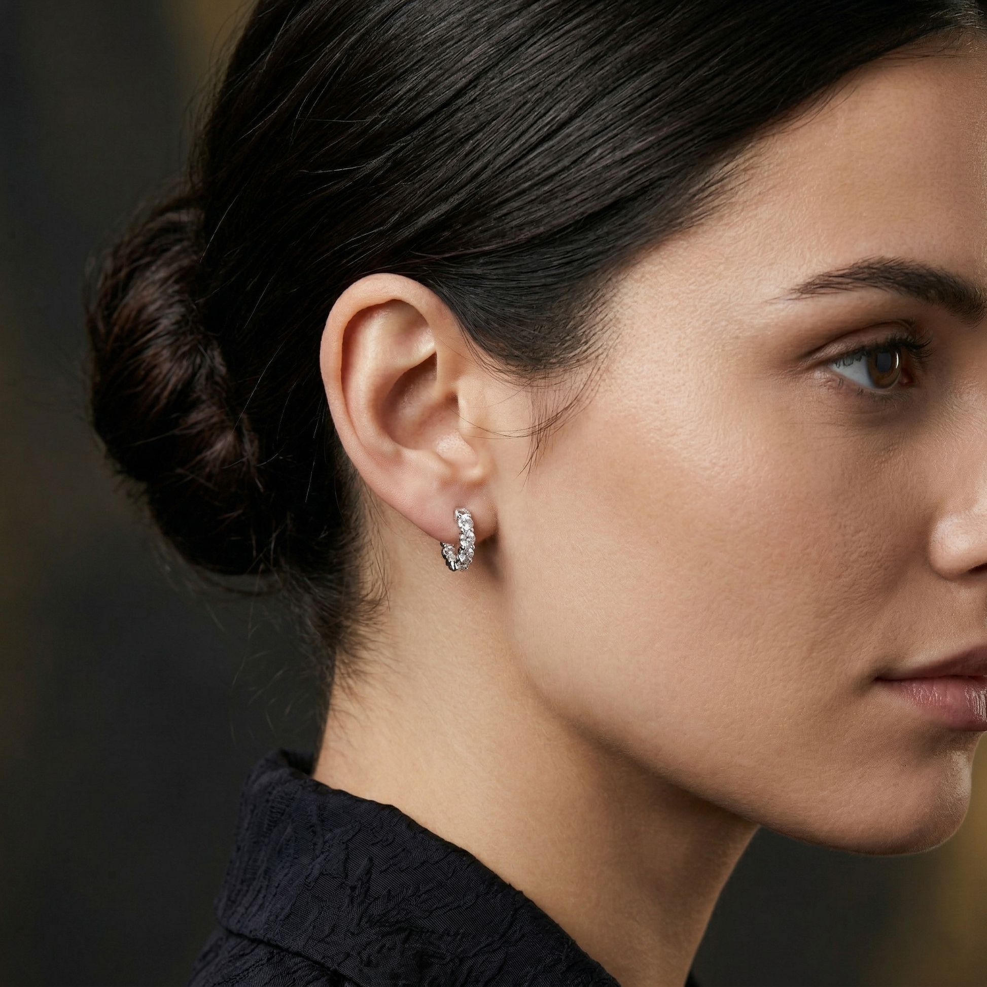 The Brilliant 1.60 TCW Round Cut Moissanite Diamond Hoop Earrings