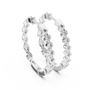 Marquise & Round Cut Moissanite Diamond Huggie Hoop Earrings 