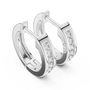 Round Cut Moissanite Diamond 925 Sterling Silver Huggie Hoop Earrings