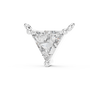 Triangular Solitaire Moissanite Sterling Silver Necklace Pendant