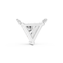 Triangular Solitaire Moissanite Sterling Silver Necklace Pendant