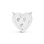 925 Silver Round Cut Moissanite Diamond Heart Shape Necklace For Women