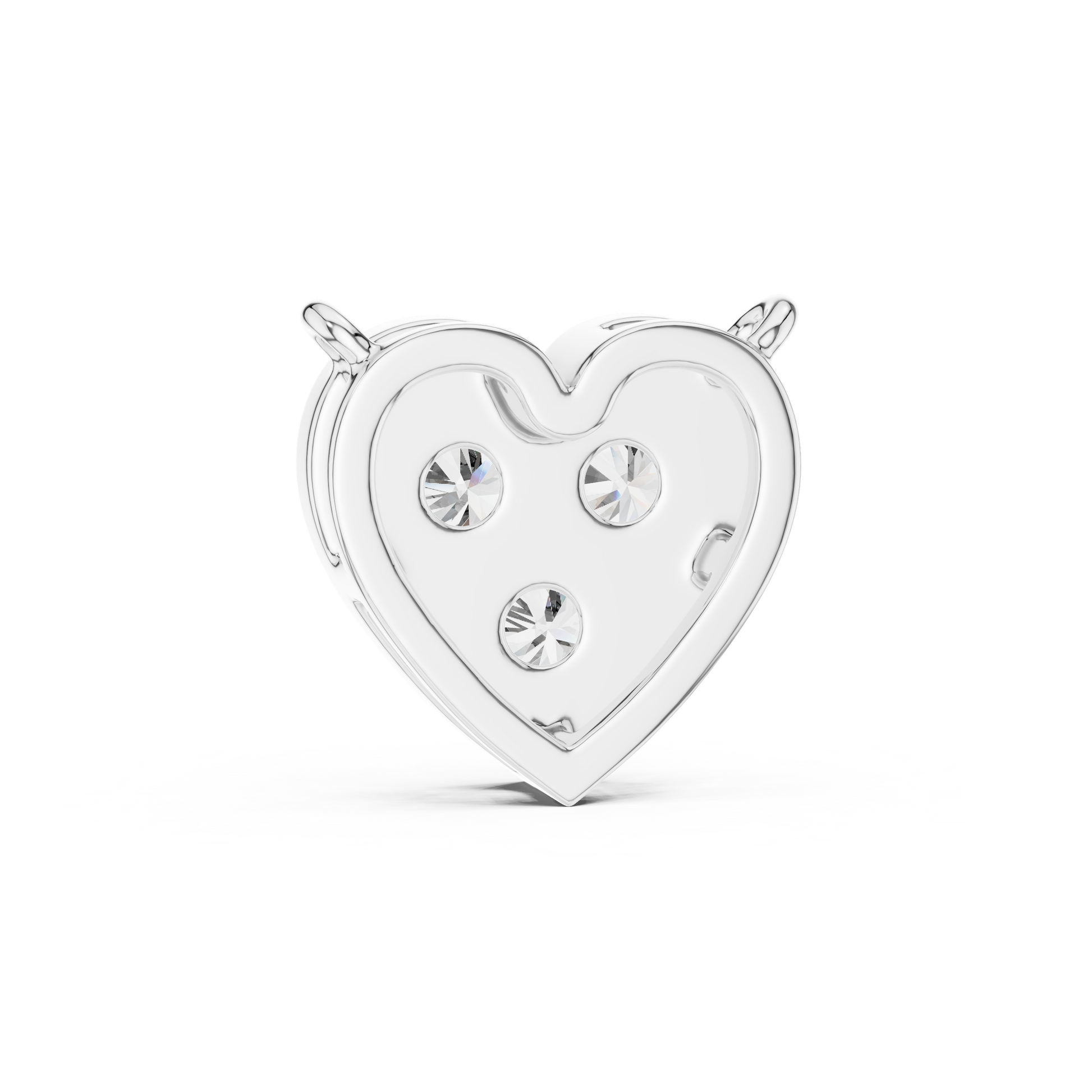 925 Silver Round Cut Moissanite Diamond Heart Shape Necklace For Women