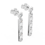 Round Shape Moissanite Diamond 925 Sterling Silver Dangle & Drop Earrings