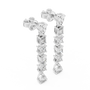 Fancy Multi Shape Moissanite Diamond 925 Sterling Silver Dangle & Drop Earrings
