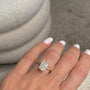 14K Solid Gold 3 Carat Radiant Cut Lab Grown Diamond Solitaire Hidden Halo IGI Certified Engagement Ring