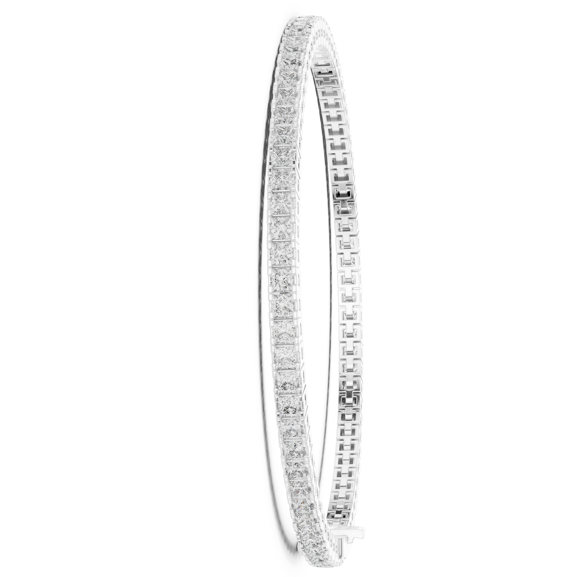 Princess Cut 925 Sterling Silver Prong Setting Tennis Moissanite Diamond Bracelet