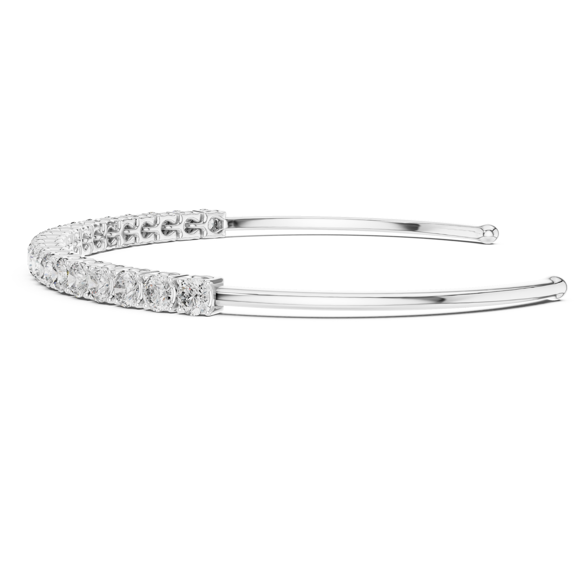 Round Cut 925 Sterling Silver Classic Line Design Moissanite Diamond Tennis Bracelet