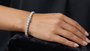 Round Shape Moissanite Diamond 925 Sterling Silver Classic Tennis Bracelet