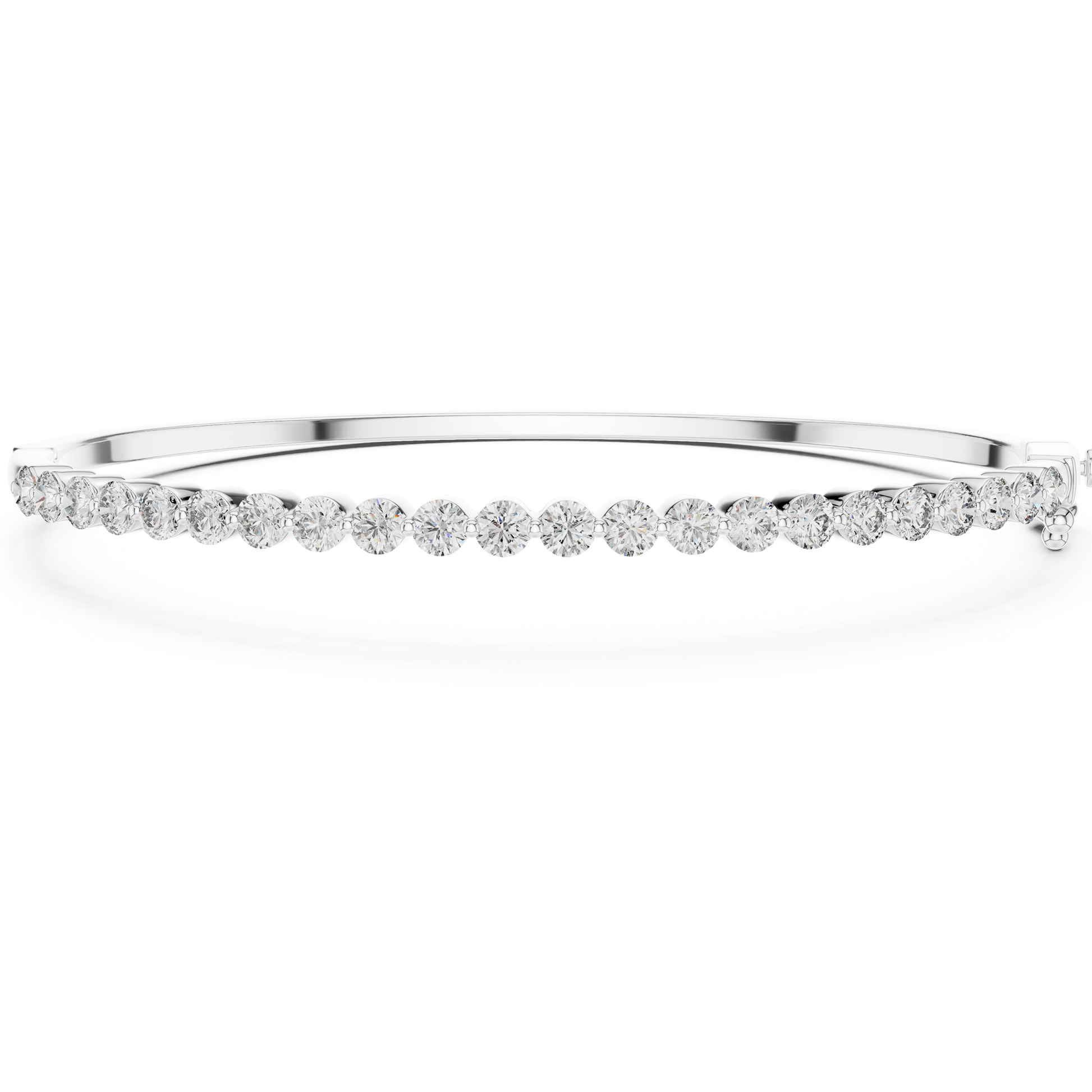 Round Cut 925 Sterling Silver Pavé Setting Moissanite Diamond Eternity Line Bracelet
