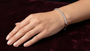 Round Cut 925 Sterling Silver Pavé Setting Moissanite Diamond Eternity Line Bracelet