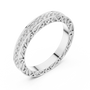Intricate Filigree Decorative Vintage-inspired Eternity Wedding Band in 925 Sterling Silver