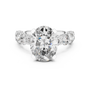 The Regal Oval Moissanite Hidden Halo & Statement Eternity Engagement Ring