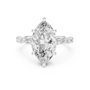 925 Sterling Silver Marquise Dawn Shared-Prong Women's Engagement Ring