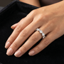 3.13 TCW Pear Cut Lab Grown Diamond Full Eternity Wedding Stacking Band in Gold