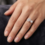1.65 TCW Halo Toi Et Moi Pear and Round Cut Lab Grown Rose Gold Ring