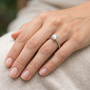1.50 TCW Classic Round Lab Grown Four-prong Solitaire White Gold Engagement Ring