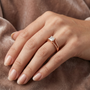 1.04 TCW 10k Yellow Gold Princess Cut Lab Grown Solitaire Cathedral Split-shank Ring