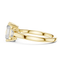 Radiant and Emerald Cut Three-stone Lab Grown Trilogy Engagement Ring in Solid Rose Gold